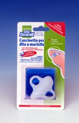 CUSCINETTO PER DITA A MARTELLO REALIZZATO IN GEL DI SILICONEBIANCO SEMITRASPARENTE SAGOMATA PER PROTEGGERE E DISTENDERE LE DITA CONTRATTE IGIENEPIEDE 2 PEZZI - goldeneffe.it
