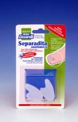 SEPARADITA ANATOMICO PER PIEDE REALIZZATO IN GEL DI SILICONE BIANCO SEMITRASPARENTE SAGOMATO IGIENEPIEDE 2 PEZZI - goldeneffe.it