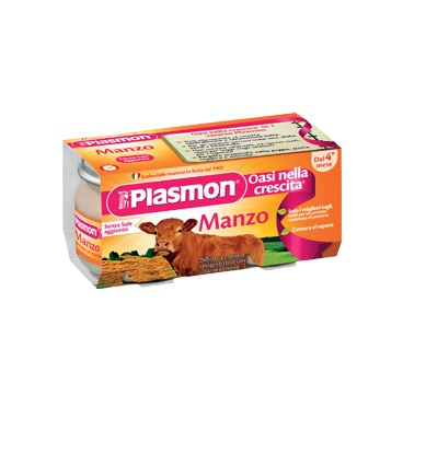 PLASMON OMOGENEIZZATO MANZO 4 X 80 G - goldeneffe.it