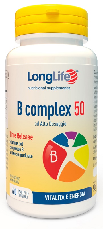 LONGLIFE B COMPLEX 50 RILASCIO GRADUALE 60 TAVOLETTE DIVISIBILI - goldeneffe.it