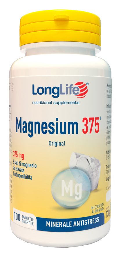 LONGLIFE MAGNESIUM 375 ORIGINAL 375 MG 100 TAVOLETTE - goldeneffe.it