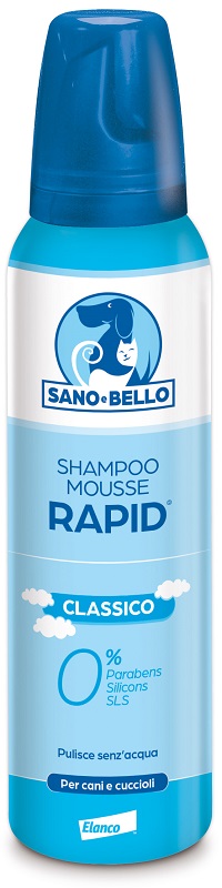 SANO E BELLO SHAMPOO MOUSSE RAPID CLASSICO FLACONE 300 ML PER LAVAGGIO SENZ'ACQUA - goldeneffe.it