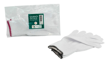GUANTO DI FILO COTONE 100% BIANCO PER ALLERGIE DERMATOLOGICHE 7 1 PAIO - goldeneffe.it