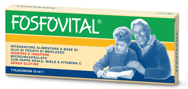 FOSFOVITAL OLIO FEGATO DI MERLUZZO 7 FLACONCINI - goldeneffe.it