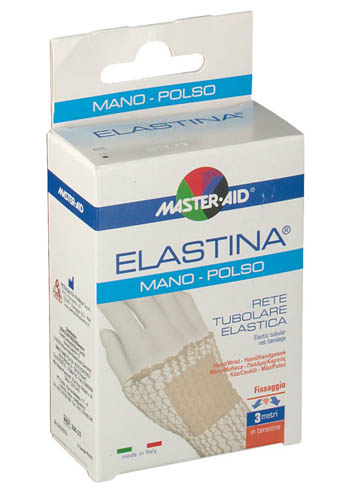 RETE TUBOLARE ELASTICA IPOALLERGENICA MASTER-AID ELASTINA MANO/POLSO 3 MT IN TENSIONE CALIBRO 3 CM - goldeneffe.it