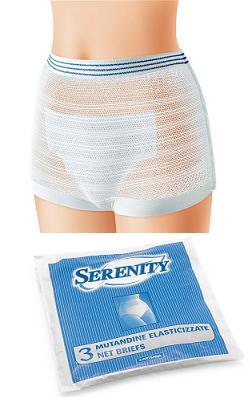 MUTANDINA ELASTICA RETTANGOLARE A RETE SERENITY L 3 PEZZI - goldeneffe.it