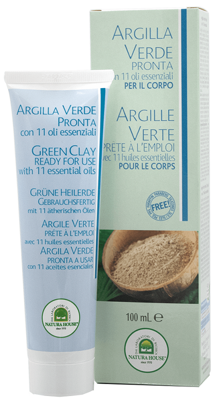 ARGILLA VERDE PRONTA TUBO CON OLI ESSENZIALI 100 ML - goldeneffe.it