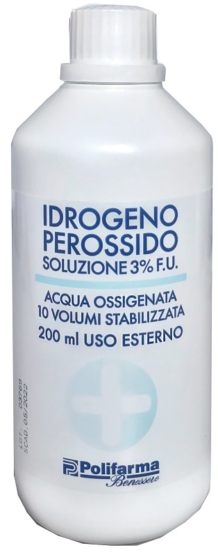 PEROSSIDO IDROGENO 3% 200 ML ACQUA OSSIGENATA 10 VOLUMI STABILIZZATA - goldeneffe.it