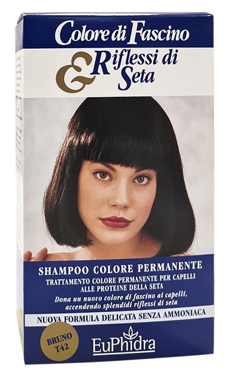 EUPHIDRA COLORE DI FASCINO & RIFLESSI DI SETA SHAMPOO COLORE PERMANENTE 42 BRUNO 120 ML - goldeneffe.it