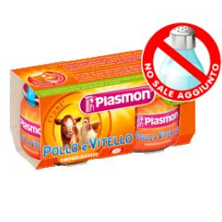 PLASMON OMOGENEIZZATO VITELLO POLLO 80 G X 2 PEZZI - goldeneffe.it