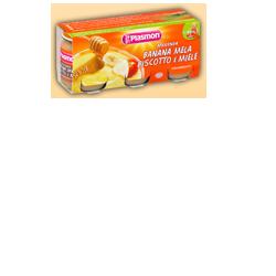 PLASMON OMOGENEIZZATO BANANA/MELA/BISCOTTI/MIELE 120 G X 3 PEZZI - goldeneffe.it