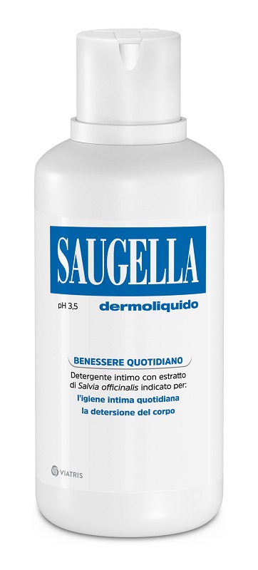 SAUGELLA DERMOLIQUIDO PH 3,5 DETERGENTE INTIMO BENESSERE QUOTIDIANO 500 ML - goldeneffe.it
