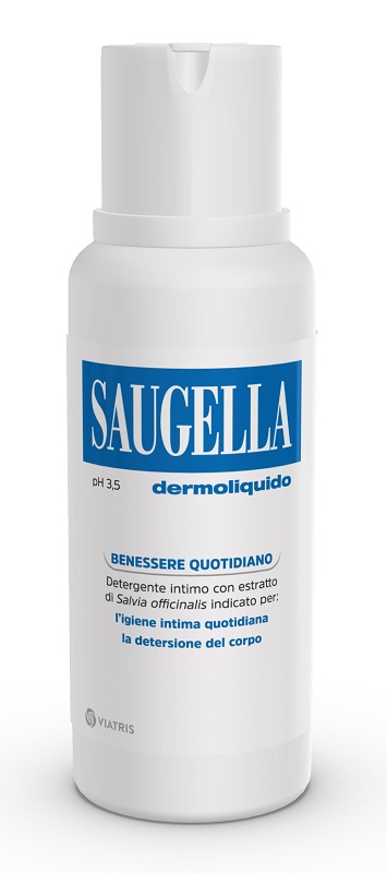 SAUGELLA DERMOLIQUIDO PH 3,5 DETERGENTE INTIMO BENESSERE QUOTIDIANO 750 ML - goldeneffe.it