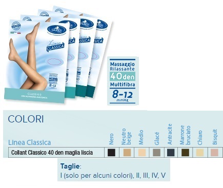 SAUBER COLLANT 40 DENARI COLORE MEDIO MAGLIA LISCIA 2 LINEA CLASSICA - goldeneffe.it