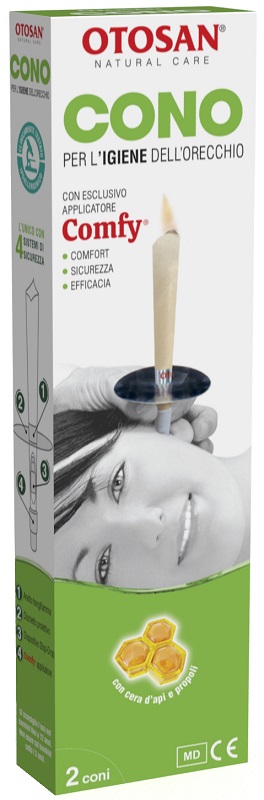 OTOSAN CONO PER L'IGIENE DELLE ORECCHIE OTOSAN+PROPOLI 2 PEZZI - goldeneffe.it