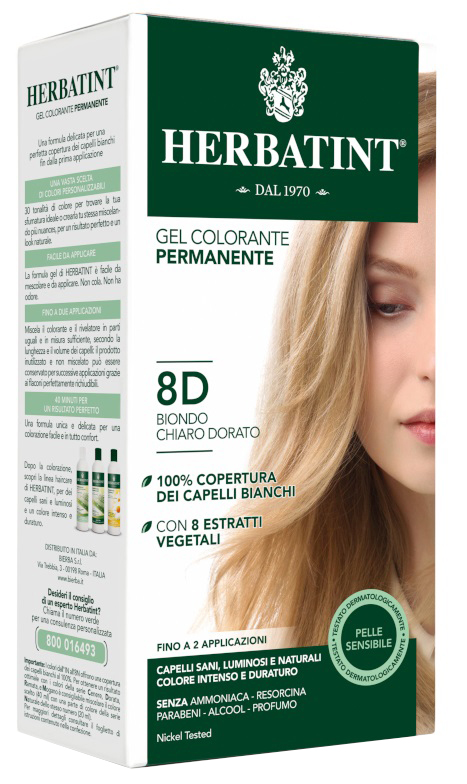 HERBATINT 8D BIONDO CHIARO DORATO 150 ML - goldeneffe.it