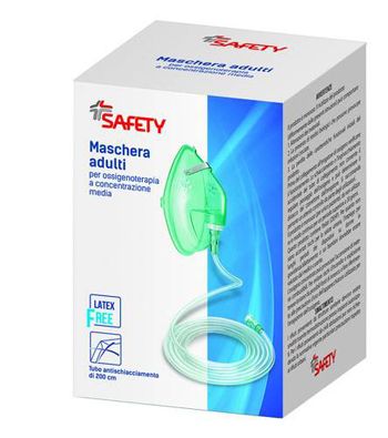 MASCHERA PER OSSIGENOTERAPIA CON TUBO 200CM - goldeneffe.it