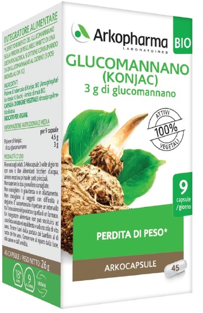 ARKO CAPSULE GLUCOMANNANO BIO 45 CAPSULE - goldeneffe.it