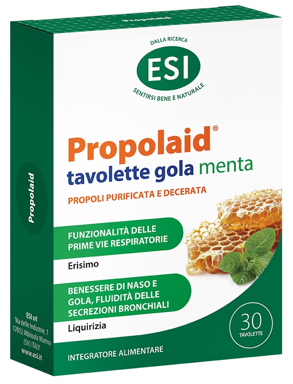 ESI PROPOLAID TAVOLETTE GOLA MENTA 30 TAVOLETTE - goldeneffe.it
