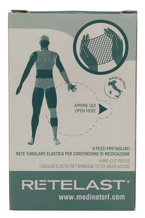 RETE TUBOLARE RETELAST ELASTICA PRETAGLIATA BIANCA PER BRACCIO O PIEDE 4 PEZZI - goldeneffe.it