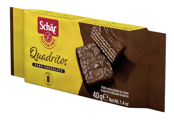 SCHAR QUADRITOS WAFER CON CACAO RICOPERTI DI CIOCCOLATO FONDENTE 40 G - goldeneffe.it
