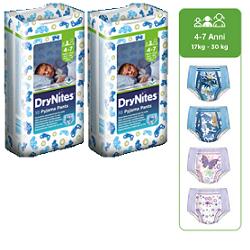 PANNOLINO HUGGIES DRYNITES BOY PYJAMA PANTS 4/7 ANNI MEDIUM 17/30KG 10 PEZZI - goldeneffe.it