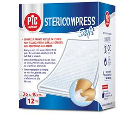 GARZA STERICOMPRESS SOFT XL TNT 36X40CM 12 PEZZI - goldeneffe.it
