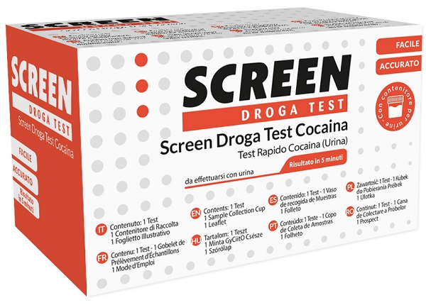 SCREEN DROGA TEST COCAINA TEST ANTIDROGA CON CONTENITORE URINA - goldeneffe.it