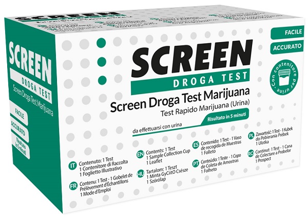 SCREEN DROGA TEST MARIJUANA TEST ANTIDROGA CON CONTENITORE URINA - goldeneffe.it