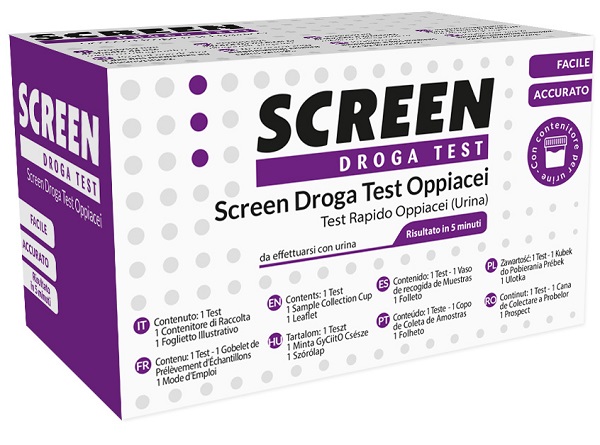 SCREEN DROGA TEST OPPIACEI TEST ANTIDROGA CON CONTENITORE URINA - goldeneffe.it