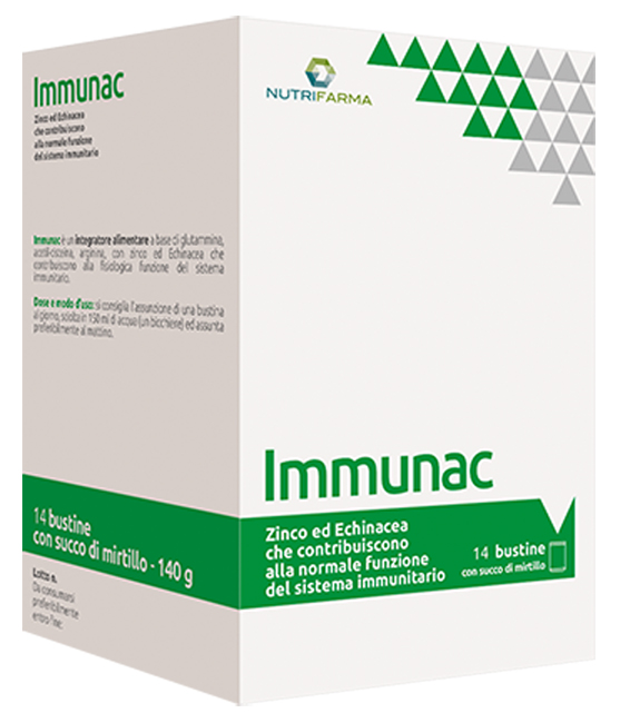 IMMUNAC 14 BUSTINE 10 G CON SUCCO DI MIRTILLO - goldeneffe.it