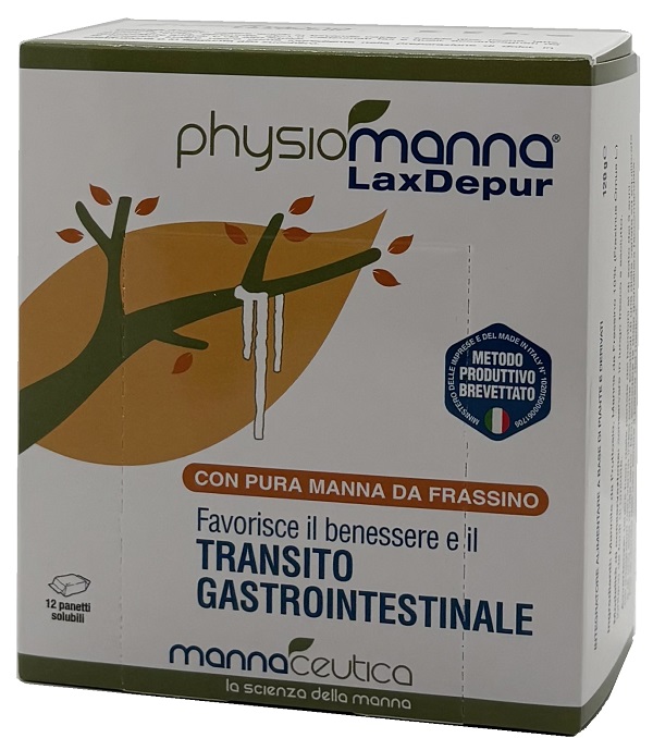 PHYSIOMANNA LAXDEPUR MANNITE DUFOUR 12 PANETTI SOLUBILI DA 10 G - goldeneffe.it
