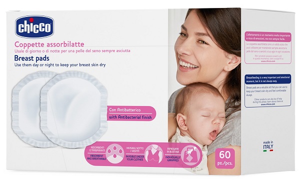 CHICCO COPPETTA ASSORBILATTE ANTIBATTERICA 60 PEZZI - goldeneffe.it