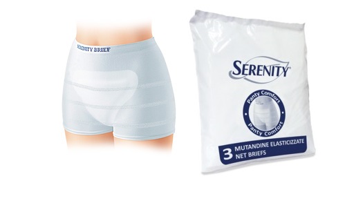 MUTANDINA A RETE PER INCONTINENZA SERENITY PANTY COMFORT S 3 PEZZI - goldeneffe.it