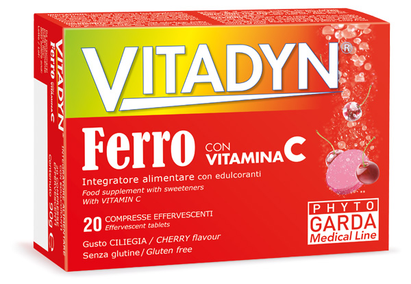 VITADYN FERRO + VITAMINA C 20 COMPRESSE EFFERVESCENTI - goldeneffe.it
