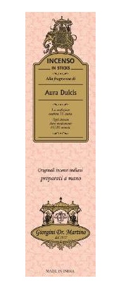 INCENSO AURA DULCIS 10 STICKS - goldeneffe.it