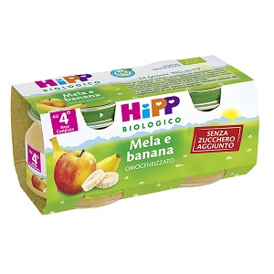HIPP BIO FRUTTA GRATTUGGIATA MELA BANANA 4X100 G - goldeneffe.it
