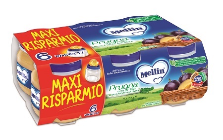 MELLIN OMOGENEIZZATO PRUGNA MELA 100 G 6 PEZZI - goldeneffe.it