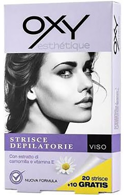 OXY STRISCE DEPILATORIE VISO 20 PEZZI - goldeneffe.it
