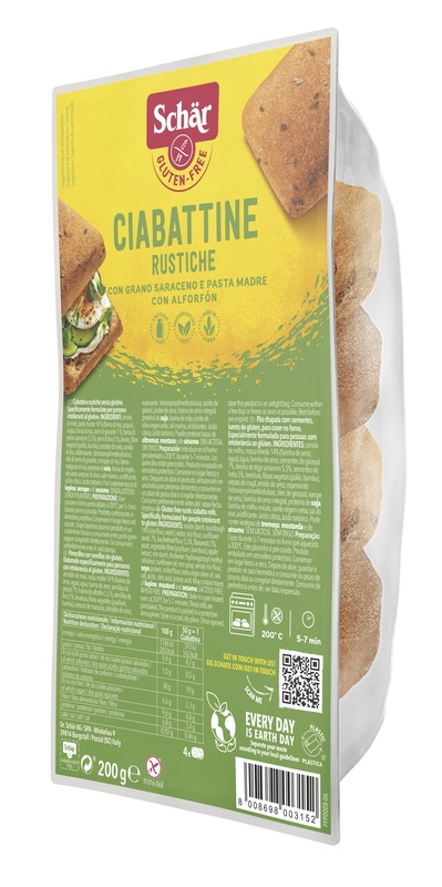 SCHAR CIABATTINE RUSTICHE SENZA LATTOSIO 200 G - goldeneffe.it