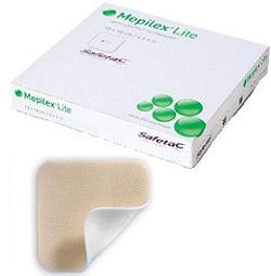 SCHIUMA DI POLIURETANO ASSORBENTE SOTTILE CON STRATO DI CONTATTO IN SILICONE MORBIDO MEPILEX LITE 15X15 5 PEZZI - goldeneffe.it