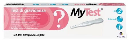 TEST DI GRAVIDANZA RAPIDO HCG MYTEST 2 PEZZI - goldeneffe.it