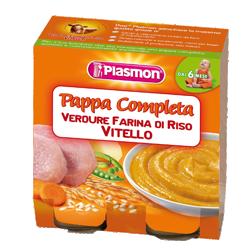 PLASMON OMOGENEIZZATO PAPPE VITELLO/VERDURA/RISO 190 G X 2 PEZZI - goldeneffe.it