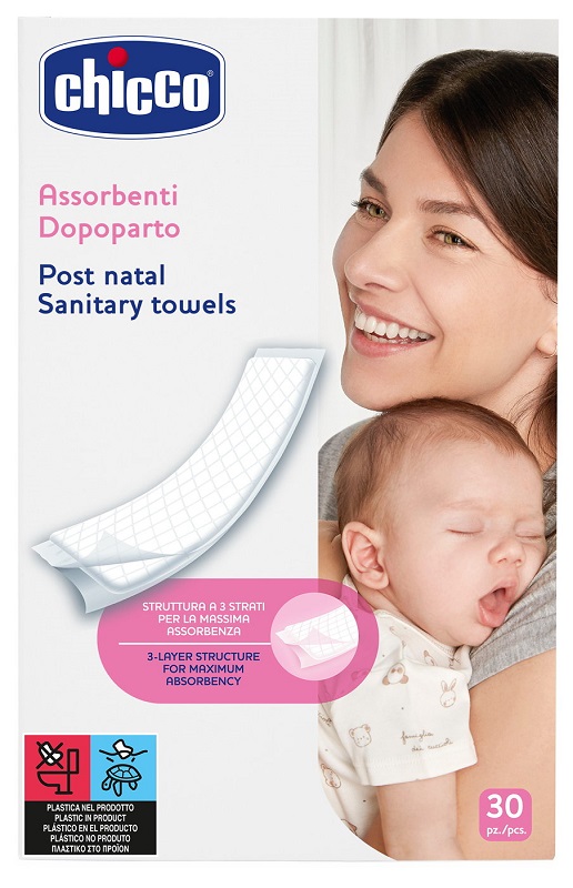 CHICCO ASSORBENTI PROTECTION POSTPARTO 30 PEZZI - goldeneffe.it