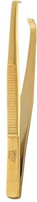 PINZETTA INOX MORSO OBL DORATA - goldeneffe.it