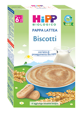 HIPP BIO PAPPA LATTEA BISCOTTI 250 G - goldeneffe.it