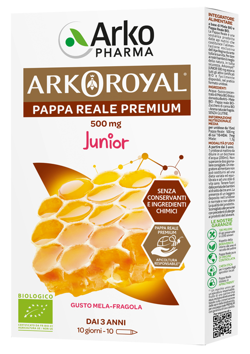 ARKOROYAL PAPPA REALE BIOLOGICA 500 MG 10 UNICA DOSE - goldeneffe.it