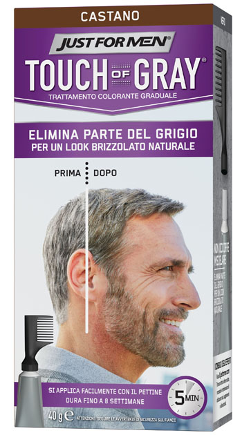 JUST FOR MEN TOUCH OF GRAY CASTANO 40 G - goldeneffe.it
