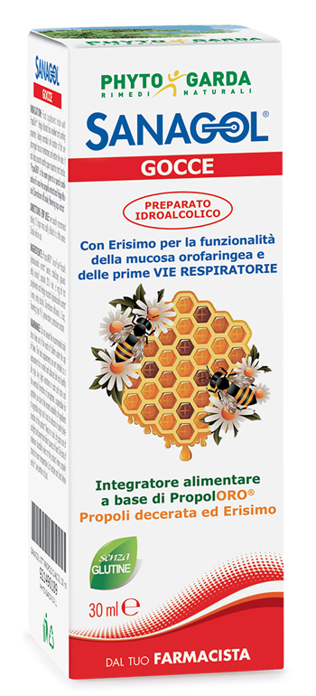 SANAGOL GOCCE PROPOLI ESTRATTO IDROALCOLICO 30 ML - goldeneffe.it