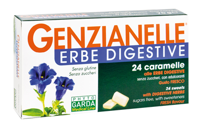 GENZIANELLE ERBE DIGESTIVE SENZA ZUCCHERO 24 CARAMELLE - goldeneffe.it